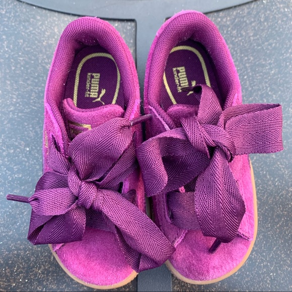 Little girls Puma Suede Heart sneaker - Picture 4 of 6